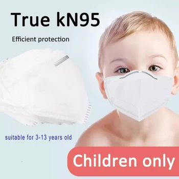 Entrega rápida KN95 Garoto Máscaras Crianças Mascarillas mais grosso KN95 Pó Máscara Protectora da Boca FFP2 Respirador FFP3