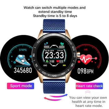 LIGE Esportes Smart Watch Homens Inteligentes Relógio de frequência cardíaca Monitor de Pressão arterial Pedômetro para Android, ios Active Smart Watch