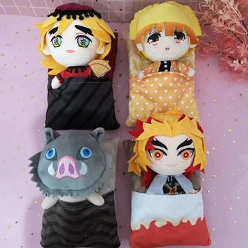 Bonito Popular Japão Anime Demon Slayer Pelúcia Boneca Kimetsu não Yaiba Travesseiro Almofada Macia Brinquedos de Pelúcia Para Crianças, Presente de Aniversário