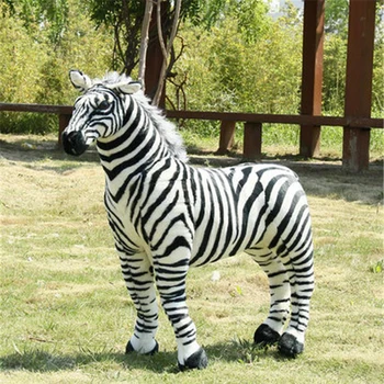 Fancytrader Novo Gigante De Pelúcia Macia Animais Simulados Zebra Brinquedo Fotografia Adereços Bom De Presente Do Bebê De 4 Tamanhos