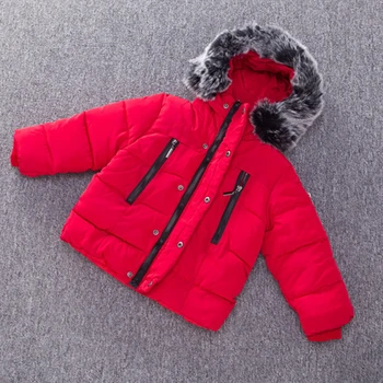 INS HOT boys casaco de inverno para crianças jaquetas com capuz de cor Sólida Mão metida algodão casaco de criança menina de casaco de inverno unisex