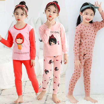 Crianças Meninos roupa de dormir do Bebê Meninas Conjuntos de Vestuário Crianças Algodão Homewear Pijamas para o Menino de Pijamas de Crianças de Dormir 3-14Y Adolescentes Roupas