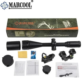 Marcool 4-16x50 AOIRGBL Óptico Objetivo Colimador de Vista Luneta Para Airsoft Armas de Ar comprimido Rifle Âmbito Armas Ponto Vermelho Para a Caça