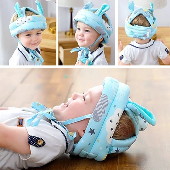 Criança Infantil Bebê Bump Capacete De Segurança Chapéu Animais Dos Desenhos Animados De Cabeça Almofada Bonnet Novo 2021
