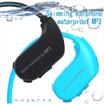 Portátil de Esportes Fone de ouvido IPX8 Waterproof MP3 Player Memória de 8GB de Música ao ar livre Auricular Natação Mergulho Execução Fones de ouvido Walkman