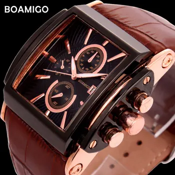 BOAMIGO Homens do Relógio de Quartzo Pulseira de Auto Data do Relógio Big Relógios de pulso de Marca Top de Luxo relógio masculino