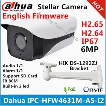 Dahua IPC-HFW4631M-COMO-I2 6MP Câmera IP POE incorporada slot para Cartão SD Áudio de Alarme interface IP67 IR80M exterior arma Câmara