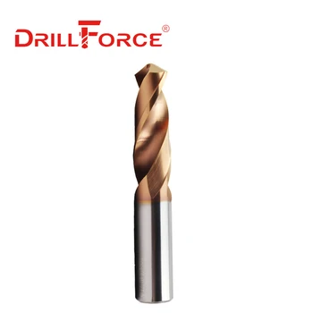 Drillforce 1PC Dia. 1.0-9.0 mm HRC55 Broca inteiriça de metal duro Bits de Broca da Torção De Liga Dura de Máquinas CNC, Ferramenta de Aço Inoxidável