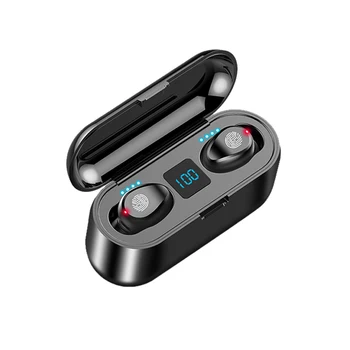 Novo F9 sem Fio Bluetooth 5.0 Fone de ouvido TWS APARELHAGEM hi-fi, Mini-Em-orelha de Esportes Executando o Fone de ouvido Suporte iOS/Android Telefones HD Chamada
