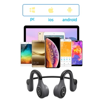 Fones De Ouvido Bluetooth Para Xiaomi Osso De Condução Bluetooth 5.0 Chip Fone De Ouvido Impermeável Suor De 6 A 8 Horas De Vida Útil Da Bateria