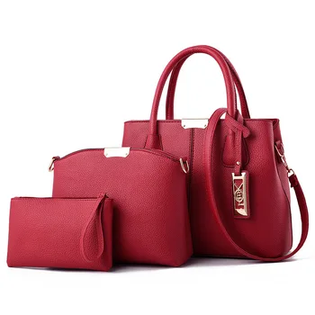 Mulheres saco Moda Casual Conter terno de Três peças de Luxo handbag Designer sacos de Ombro novas bolsas para mulheres 2020 Composto saco