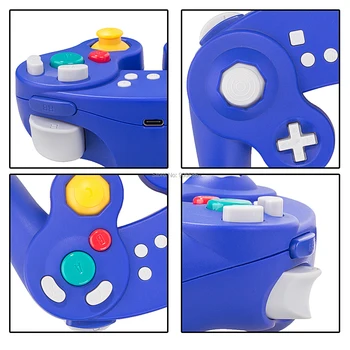 EXLENE sem Fios Bluetooth, controle de Gamecube para a Nintendo Mudar, Recarregável, com controles de Movimento/Rumble/Turbo