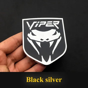 3D Metal Viper Emblema Adesivo de Carro do Tronco Emblema Grade de Decalque Chrome Estilo Carro Para Dodge Charger Calibre Jornada Acessórios