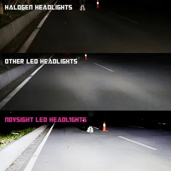 Novsight Super brigh H4 LED H7 H8 H11 HB4 HB3 Carro Lâmpada de Farol Alto baixo do feixe de 50W 10000LM 6500K luzes de nevoeiro Auto Headlamp12V