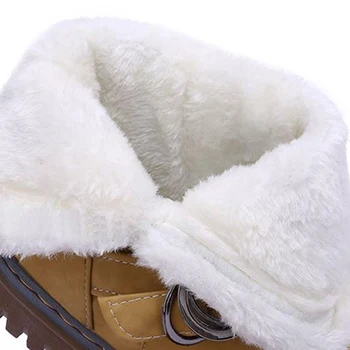 Moda Botas de Inverno Mulheres Botas de Neve de Televisão Saltos de Sapatos de Inverno Quente de Peles de Inicialização Meados de Bezerro Primavera, Outono Sapatos das Mulheres Plus Size 46