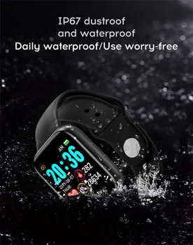 Smart relógio Inteligente Pulseiras Para homens mulheres Pulseira de Fitness Esportes Smartband Para Android, iPhone pressão arterial de Sono de Faixa