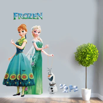 Disney Olaf Elsa Anna Princesa Congelados 2 Adesivos De Parede Para Quarto De Crianças, Decoração Da Casa Diy Meninas Decalque Anime Mural De Arte Do Cartaz Do Filme