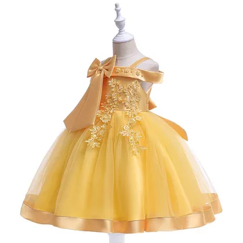 Bordados de Seda Vestido de Princesa para bebê menina Flor Meninas vestidos Elegantes de Inverno, Festa de natal, vestido de crianças vestidos para meninas de 10
