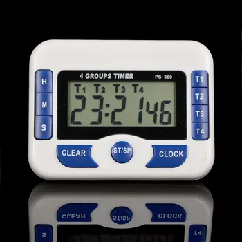 5Pcs Magnética com Relógio Digital Kit para 4 Grupos de Canal de Alarme do Temporizador Bilderrahmen Contagem regressiva Eletrônico de Contagem regressiva, Cronômetro Temporizadores Atacado