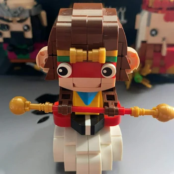 Criador da série Jornada para o Oeste Tijolos Headz Blocos de Construção Porquinho Rei Macaco Monge 3D modelo crianças DIY Brinquedos de presente de Natal