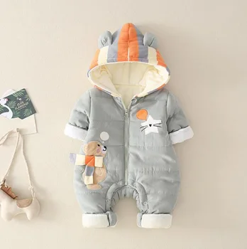 Recém-nascidos roupas de bebê menino menina do algodão casaco bebê outono inverno Macacão trepadeira