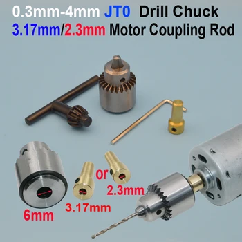 Relojoeiros Elétrica do Mandril de perfuração 0.3-4mm Jt0 Mini-bucha-Chave Com o Kit de 4mm/5mm/6mm/8mm Eixo do Motor Acoplador Vara