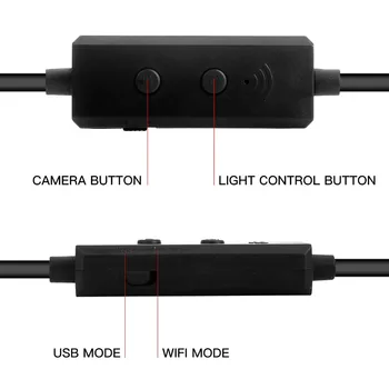 F160 wi-Fi Endoscópio Câmara Sem a bateria Não carregar 8mm HD720P Macio com fio sem fio de inspeção boroscópio para android IOS