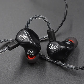 KZ ZS3 Fones de ouvido 1DD Dinâmica No Ouvido Monitores de Cancelamento de Ruído Aparelhagem de Música, Esportes Fones de ouvido Com Microfone Para Celulares Jogo de Fone de ouvido