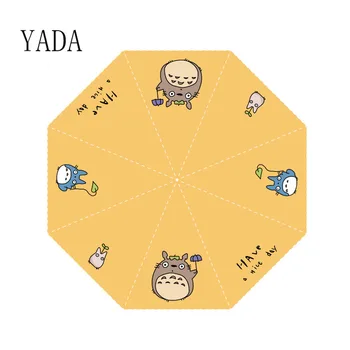 YADA ins Automáticos Totoro Guarda-chuva Para as Mulheres UV, Impermeável desenhos animados do Gato guarda-chuvas guarda-Sol Chuva Sol Bonito Guarda-chuva Dobrável YD200055