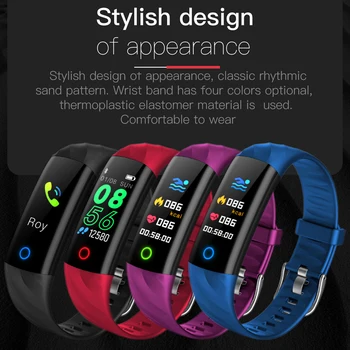 Impermeável Smart Watch Mulheres SmartWatch Monitor de frequência Cardíaca Sangue Pressão de Fitness Tracker Pedômetro Inteligente pulseira de Relógio do Esporte