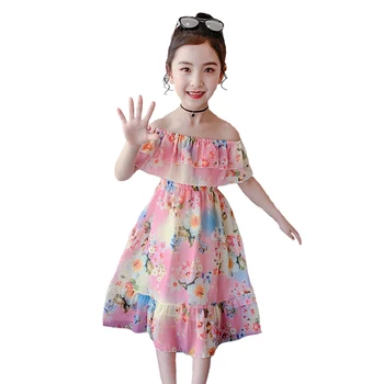 De 3 a 9 anos, a menina roupas de verão vestido de bebê, festa de aniversário do bordado da letra coreano princesa vestidos moda de qualidade para as crianças de vestuário