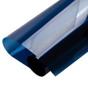 Azul escuro Decoração Solar Tonalidade do Vidro de Janela de Película de Filme de Vidro Decorativa Arquitectónica Filme para Home Office com largura de 50 cm/20