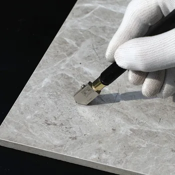 Profissional de vidro ferramentas importadas da liga de diamante ferramenta de cabeça antiderrapante preto alça de metal de corte de 3 de 15 milímetros de vidro de 10MM de telha