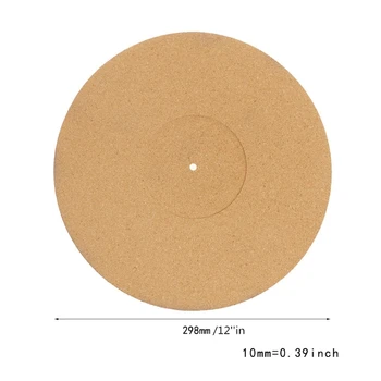 12 polegadas de Cortiça mesa Giratória Tapete de Audiófilo, Anti-Estático Anti-Shake Slipmat LP Vinil