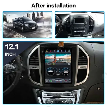 PX6 4+64 Tesla Estilo Big Screen Android 9.0 Car Multimedia Player Para a Mercedes-Benz Vito 2016-2019 GPS Rádio estéreo BT unidade de cabeça
