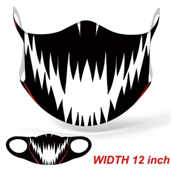 Venom Boca Grande Cara De Máscara De Super-Herói Da Marvel Adultos Permeável Anti-Pó Reutilizável Boca Caps Lavável Halloween Cosplay Masque