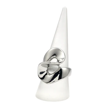 Moda Jóias, Anel de Aço Inoxidável do Metal Mulheres Anel Trançado Anel para Senhoras Especial Fresco Cocktail Ring