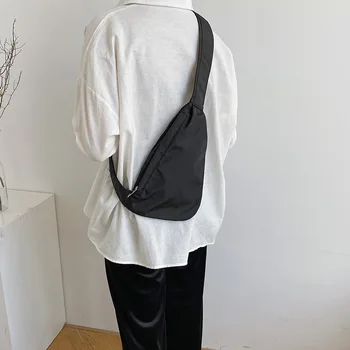 2020 Novo Estilo coreano-Saco de estilo de Moda feminina do Lazer, o Saco Não-mainstream Criativo Saco de Ombro Legal de Lona Pacote de Cintura