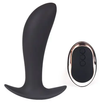 10 velocidade de controle remoto sem fio plug anal em silicone macio G ponto de próstata massageador de encaixe plug estimulação do clitóris adultos brinquedos