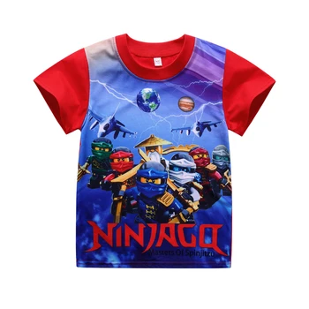 Verão para Crianças de Bebê Meninos Ninja Ninjago Cartoon Roupas Conjuntos de Caráter de Crianças Camisa de Manga Curta Bonito Shorts 2pcs Conjuntos de Vestuário