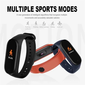 Novo M4 Bluetooth Smart Watch Homens De Fitness Tracker Tela De Toque De Esportes Pedômetro Smartwatch Da Frequência Cardíaca Pressão Arterial