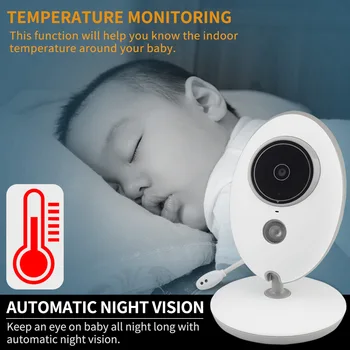 TakTark 2.4 polegadas de Vídeo sem Fio Baby Monitor de Cor Câmera de Visão Noturna interfone Monitoramento de Temperatura babá nanny
