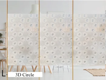 3D Geométricas Película para Janela de Vitrais Decorativos Uv Etiqueta da Janela de Privacidade Fosco Não Cola Auto-Adesivo Filme Janela de Decalque