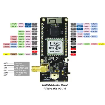 TTGO LORA32 868/915Mhz 433MHz SX1276 ESP32 Oled display BT sem Fio wi-FI Lora conselho de desenvolvimento de placa de Adaptador