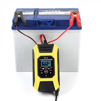 12V 7A Automático Completo com Bateria e carregadores Digital LCD do Carro da exposição de Carregadores de Bateria de Alimentação Puls Reparação de Carregadores de Digitas LCD