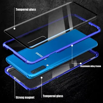 Dupla de Vidro Temperado Case para Samsung S20 FE Luxo 360 Completo Magnético pára-choques Claro Anti Queda Capa para galaxy s20 fe Caso