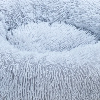 Sono profundo cama do cão gato cama redonda, cabelos longos seção PV de pelúcia + elástica de alta algodão dos PP para pequenas e médias ninho pet grosso andfull