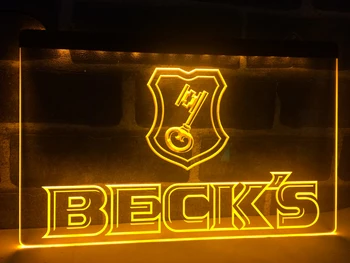 LE029 - Beck Becks Cerveja Sinal de Barra de Néon do DIODO emissor de Luz, Sinal de decoração de casa artesanato