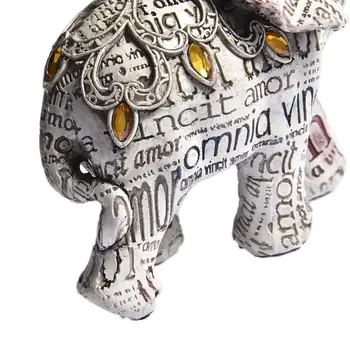 6x12x14cm Criativo Diamante Artificial Elefante Figuras de Dom Casa jardim Decoração Decoração