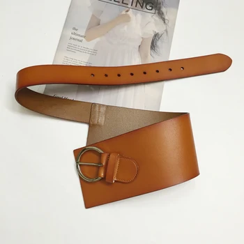 Nova Marca Moda Vintage Longo Cinto de Personalidade Cintura Grande Cabedal de Tiras de camisa com Cinto de Cinto Para as Mulheres Acessório